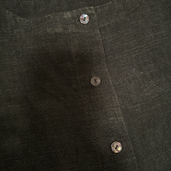 Eileen Fisher Aline tunic jean color organic linen tunic XL - Picture 3 of 8